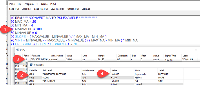 Converting 4-20ma signal to actual value using a program - T3000 ...